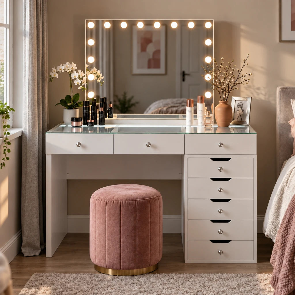 Serena Hollywood dressing table, front view