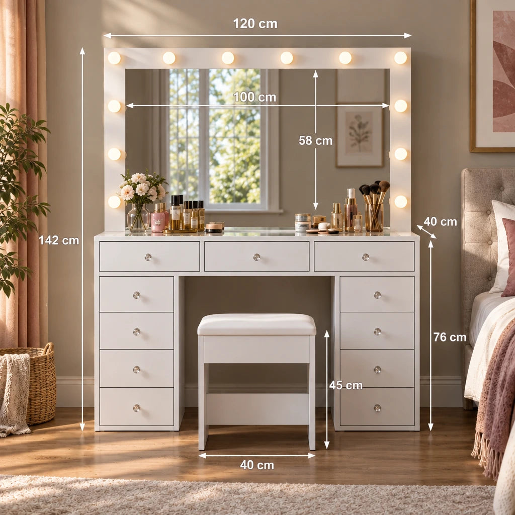 Viola Hollywood dressing table dimensions