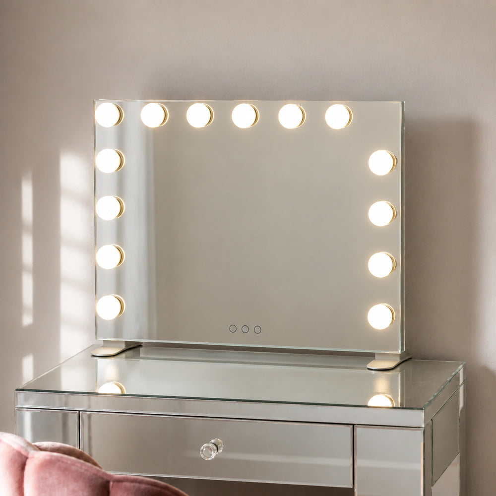 Silver Screen Frameless Hollywood Mirror | Eleva regenerated |01