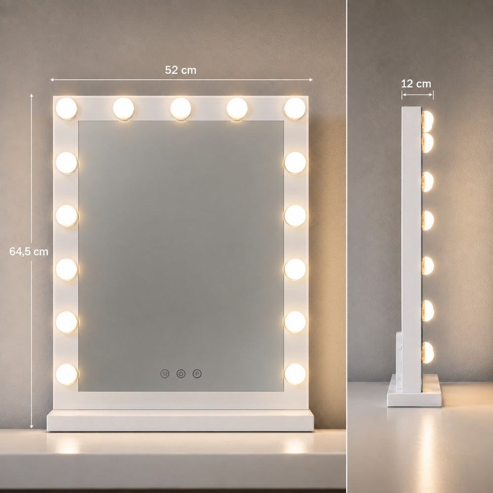 Leading Lady Hollywood Mirror in White | Eleva regenerated |02