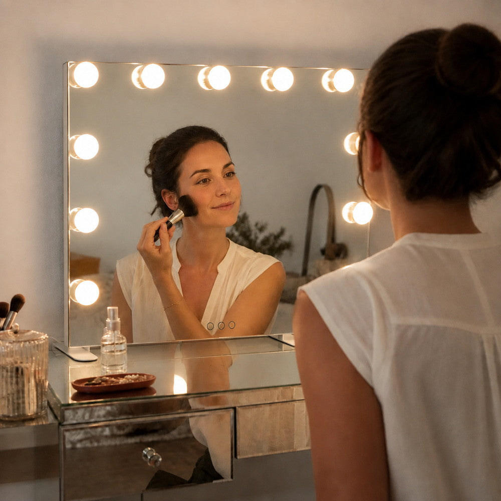 Silver Screen Frameless Hollywood Mirror | Eleva regenerated |03