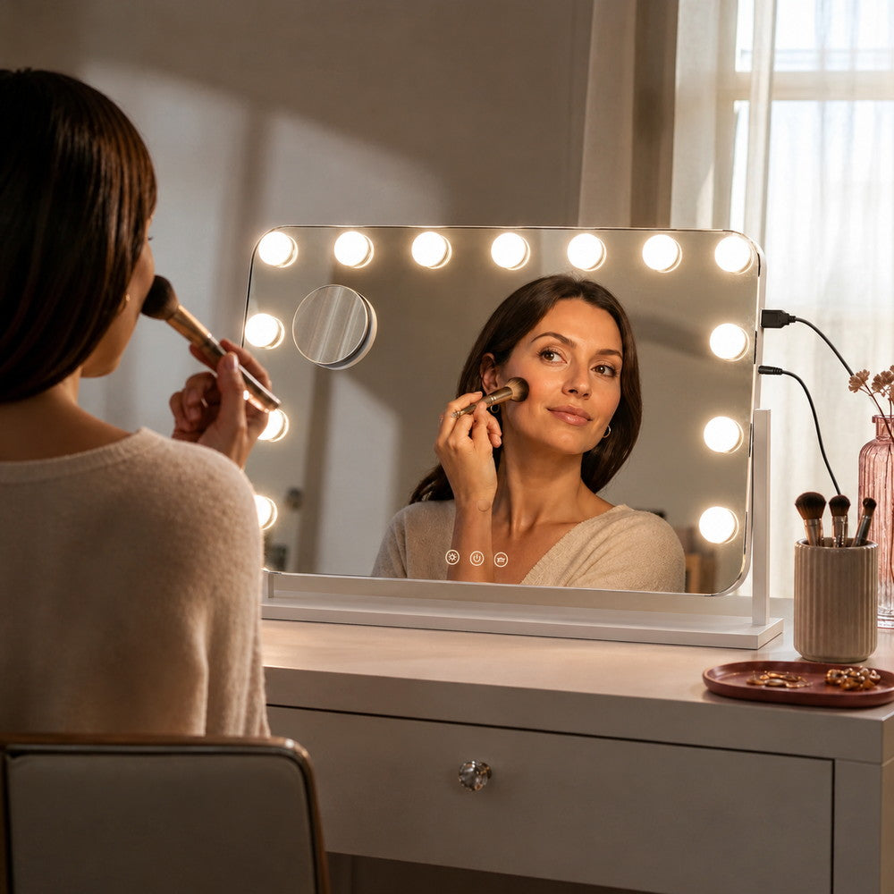 Close-Up Beauty Vanity Mirror with Magnifier | Eleva regenerated |03