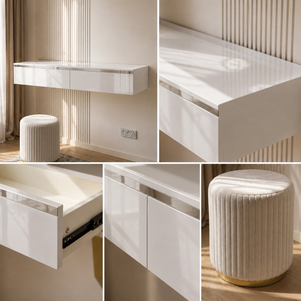 Floating Glow Wall Vanity in Gloss White | Eleva regenerated |08