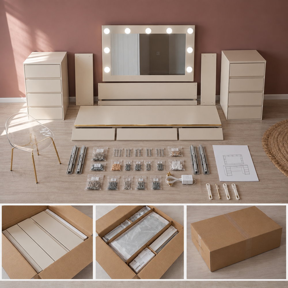 Cashmere Kiss Hollywood Dressing Table | Eleva regenerated |09