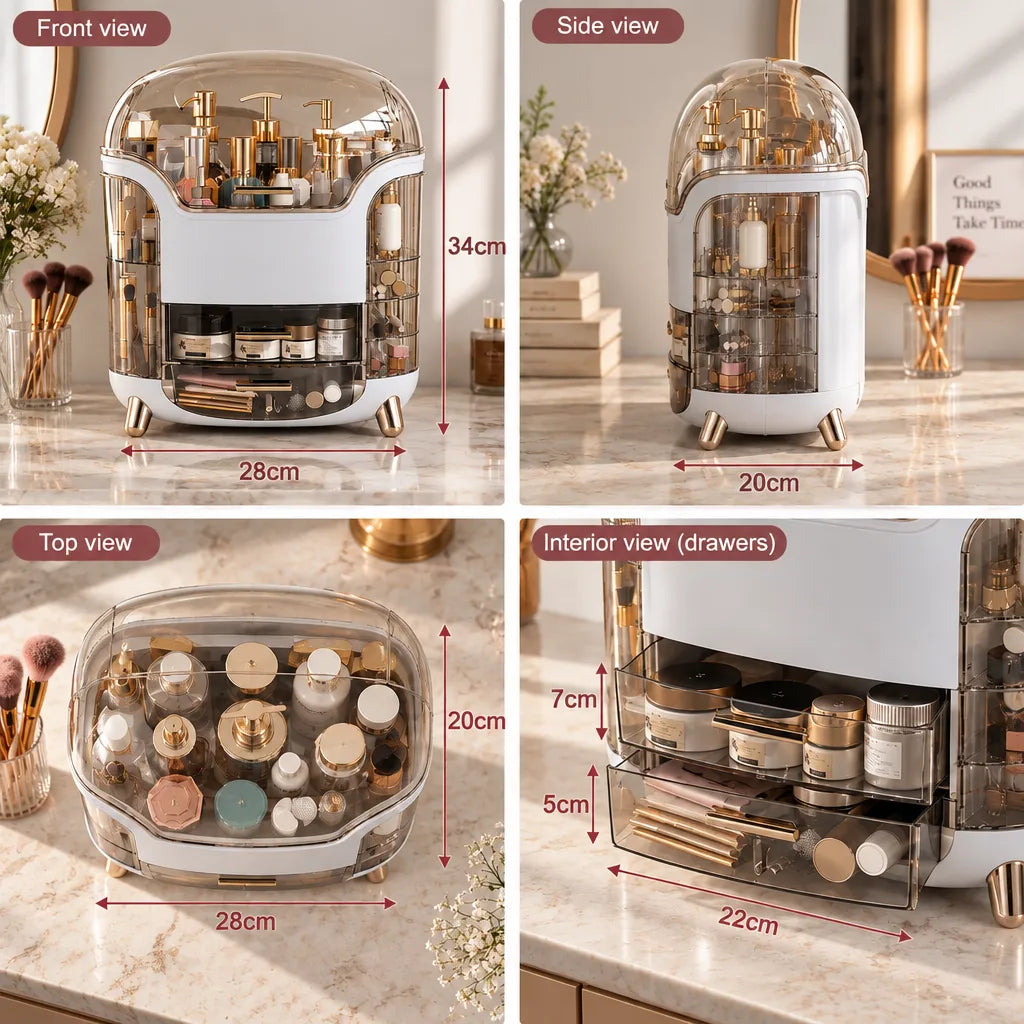 Lulu makeup organiser dimensions
