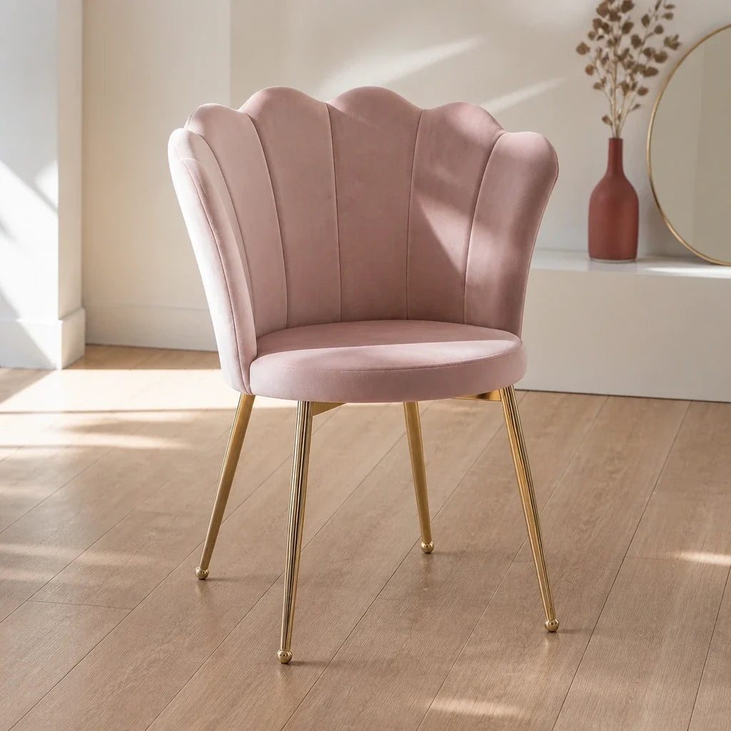 Chaise de coiffeuse Coquillage - velours