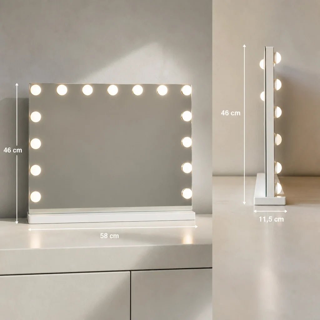 Miroir maquillage Namira - blanc