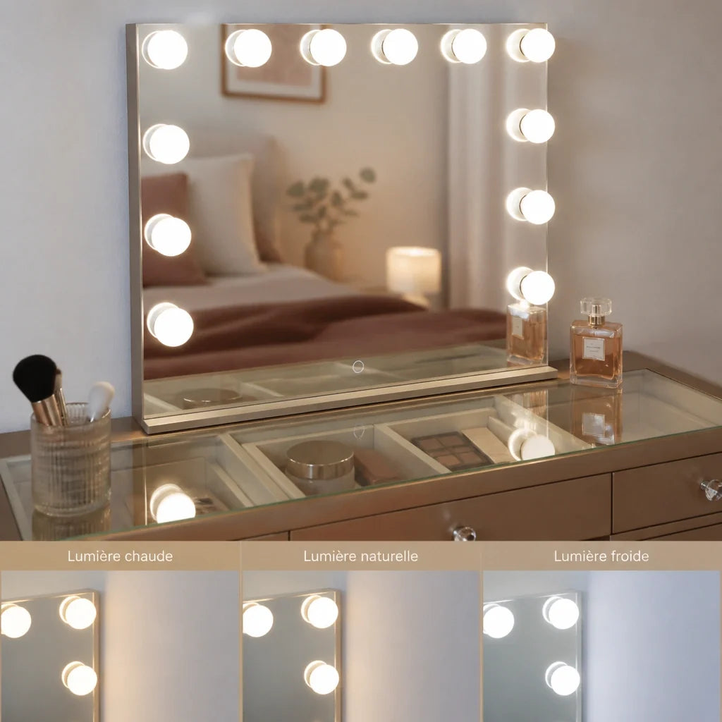 Coiffeuse Hollywood Classic - doré champagne