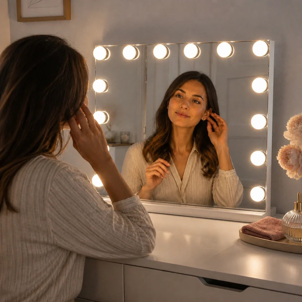 Miroir maquillage Hollywood LUMEA - 12 LED, 50 cm