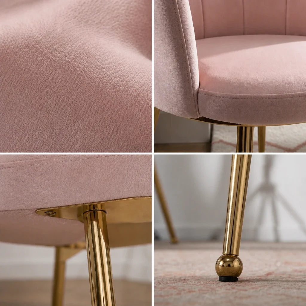 Chaise de coiffeuse Coquillage - velours