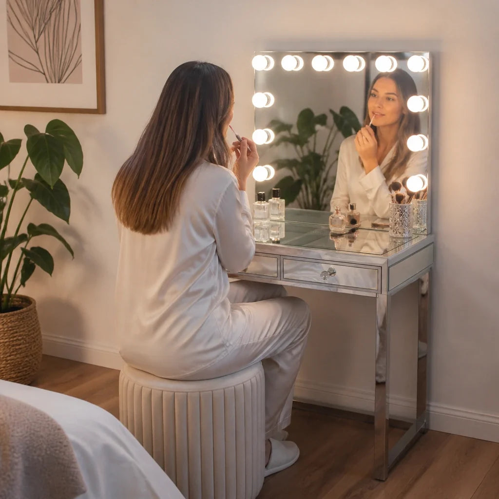 Coiffeuse Hollywood Elite - finition miroir