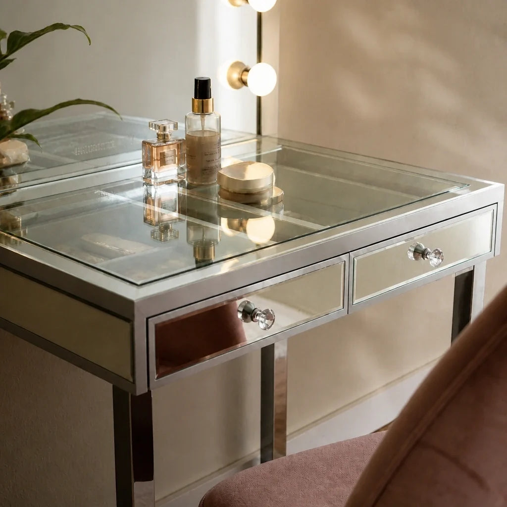 Coiffeuse Hollywood Elite - finition miroir