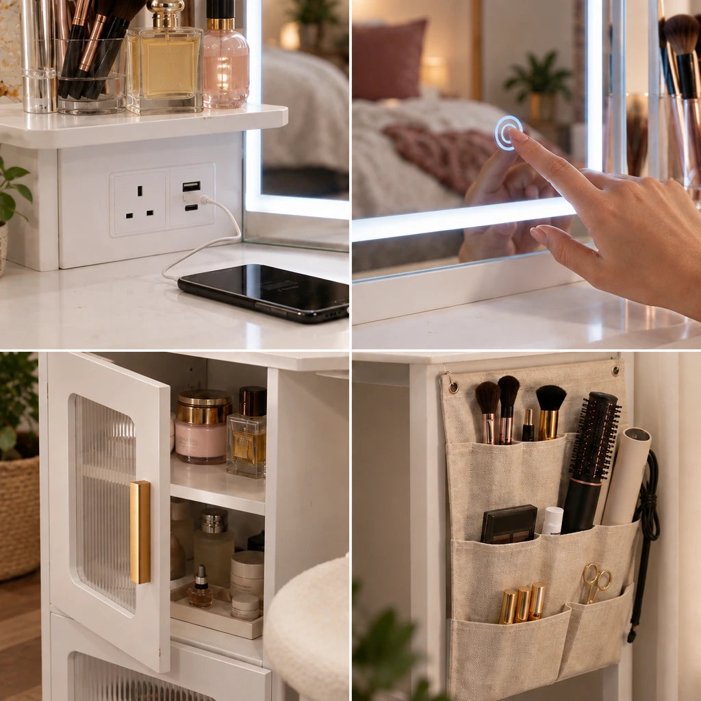 Amelie dressing table set, close-up details