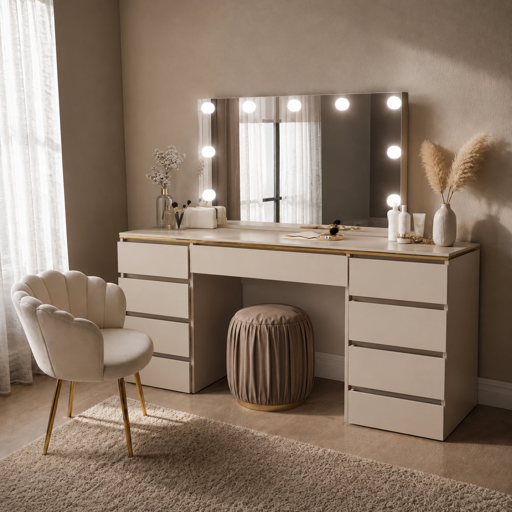 Cashmere Kiss Hollywood Dressing Table | Eleva regenerated |01
