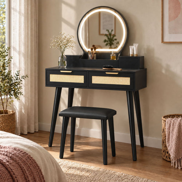 Boho Soul Vanity Set in Black | Eleva regenerated |01