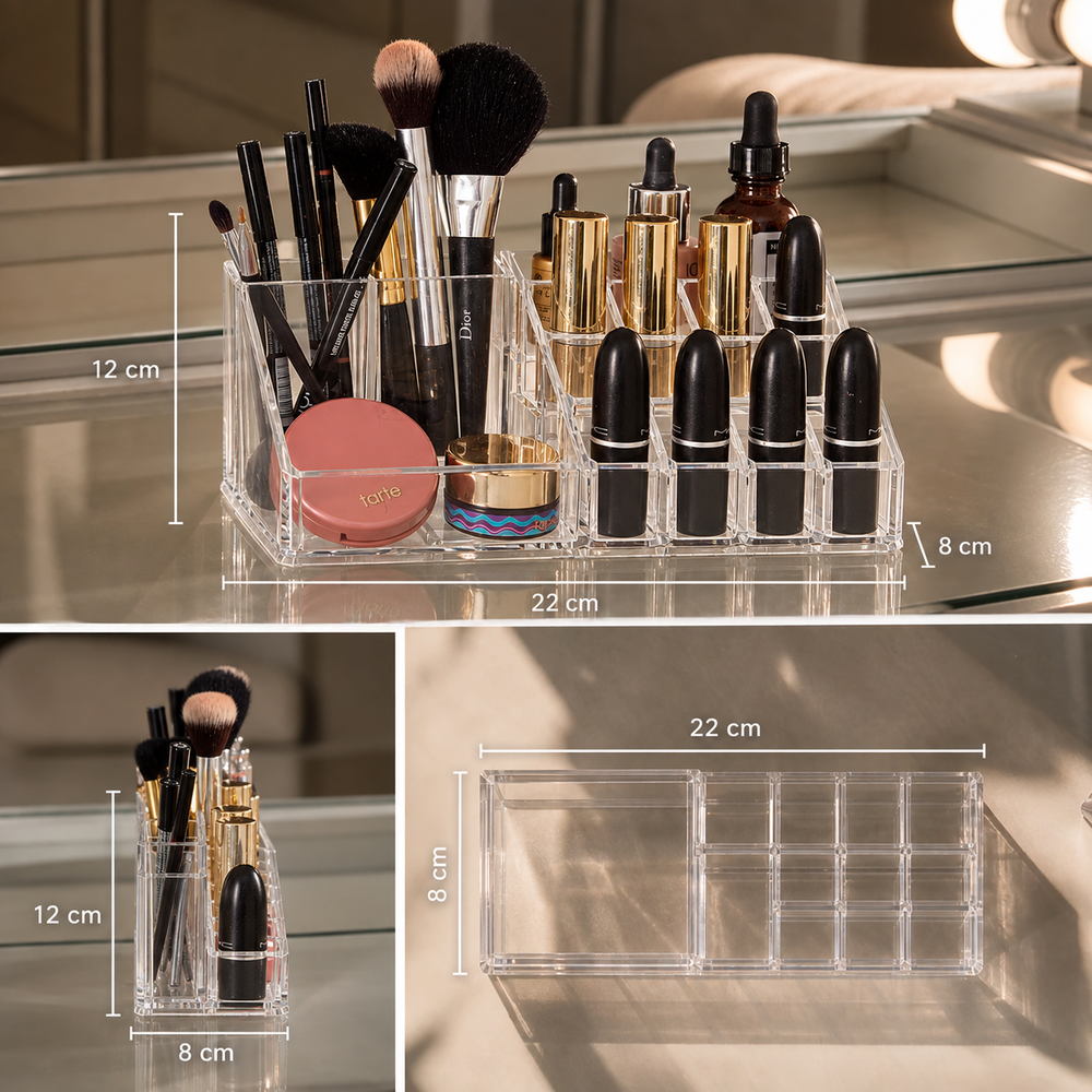 Lipstick Library Clear Acrylic Organiser | Eleva regenerated |03