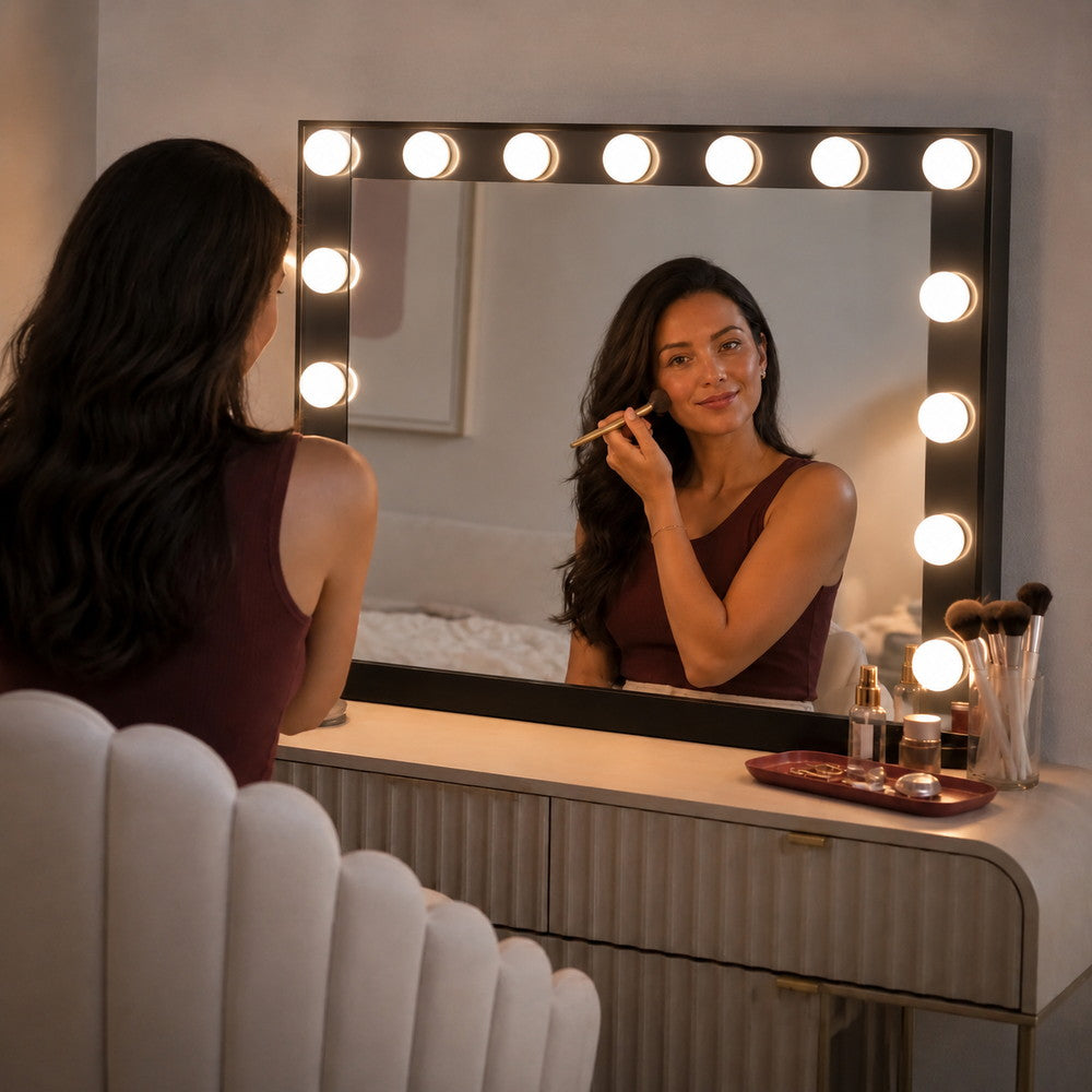 Black Tie Large Hollywood Mirror | Eleva regenerated |04