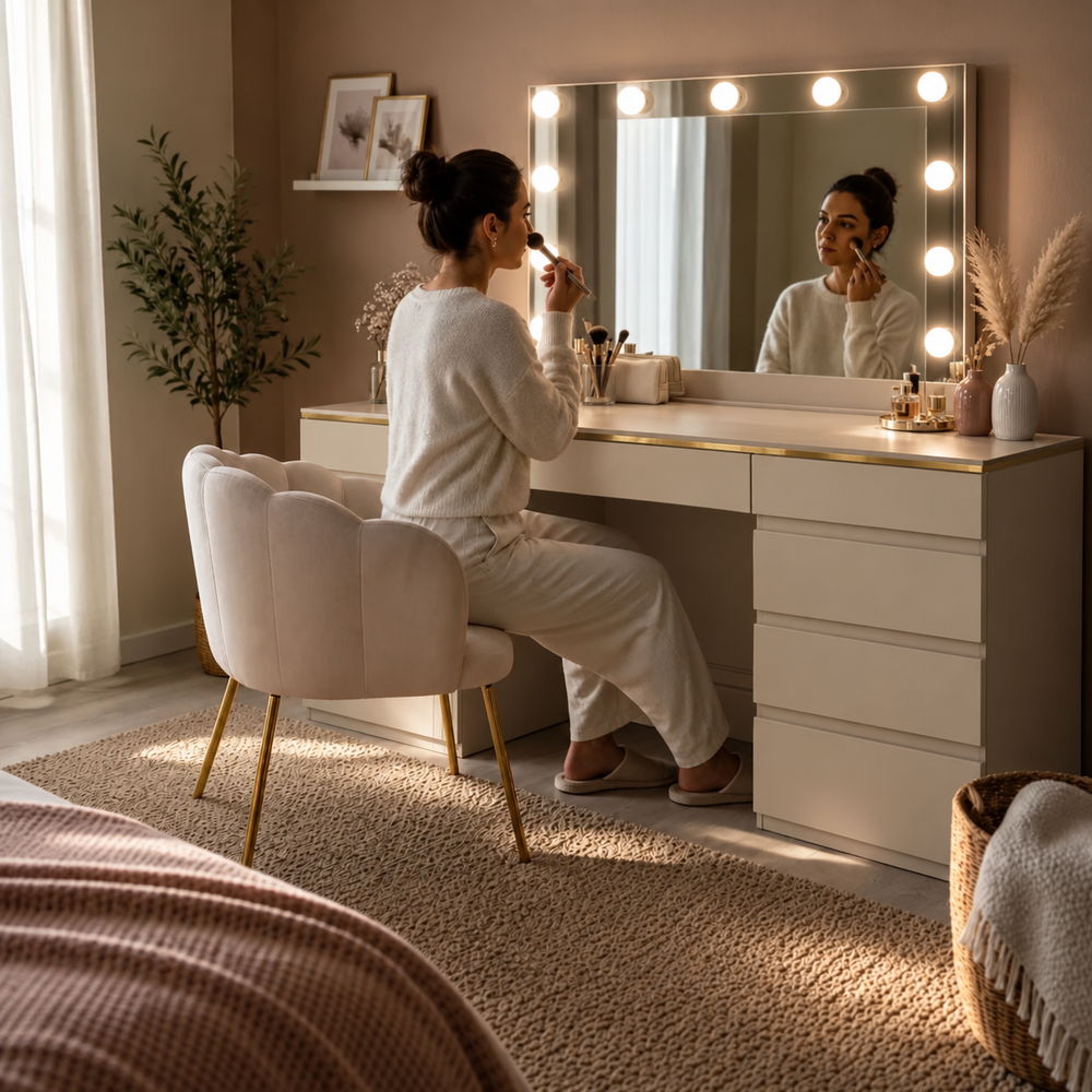 Cashmere Kiss Hollywood Dressing Table | Eleva regenerated |04