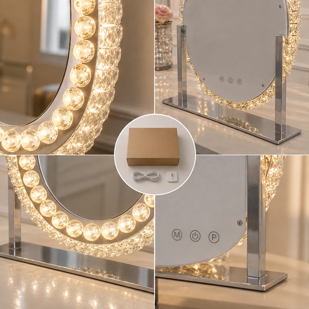 Fairytale Crystal Light-Up Mirror | Eleva regenerated |05
