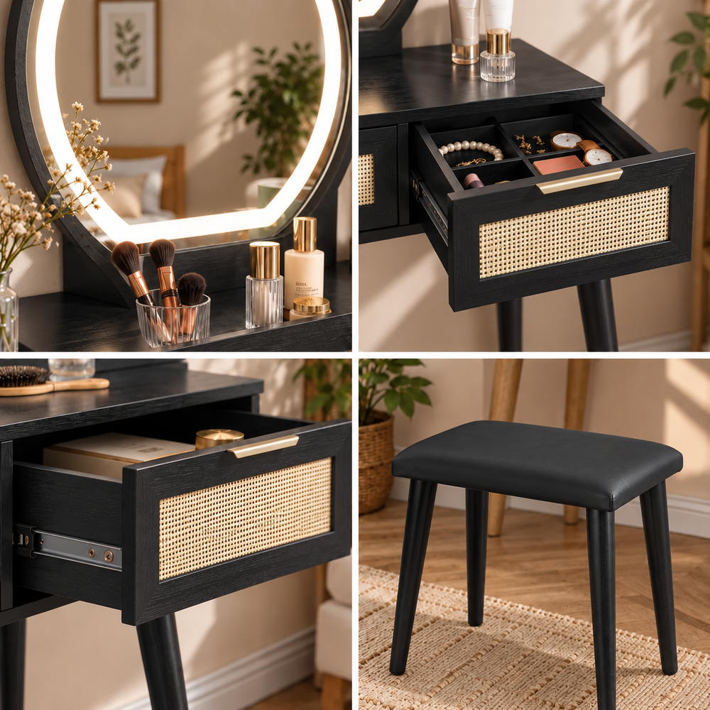 Boho Soul Vanity Set in Black | Eleva regenerated |06