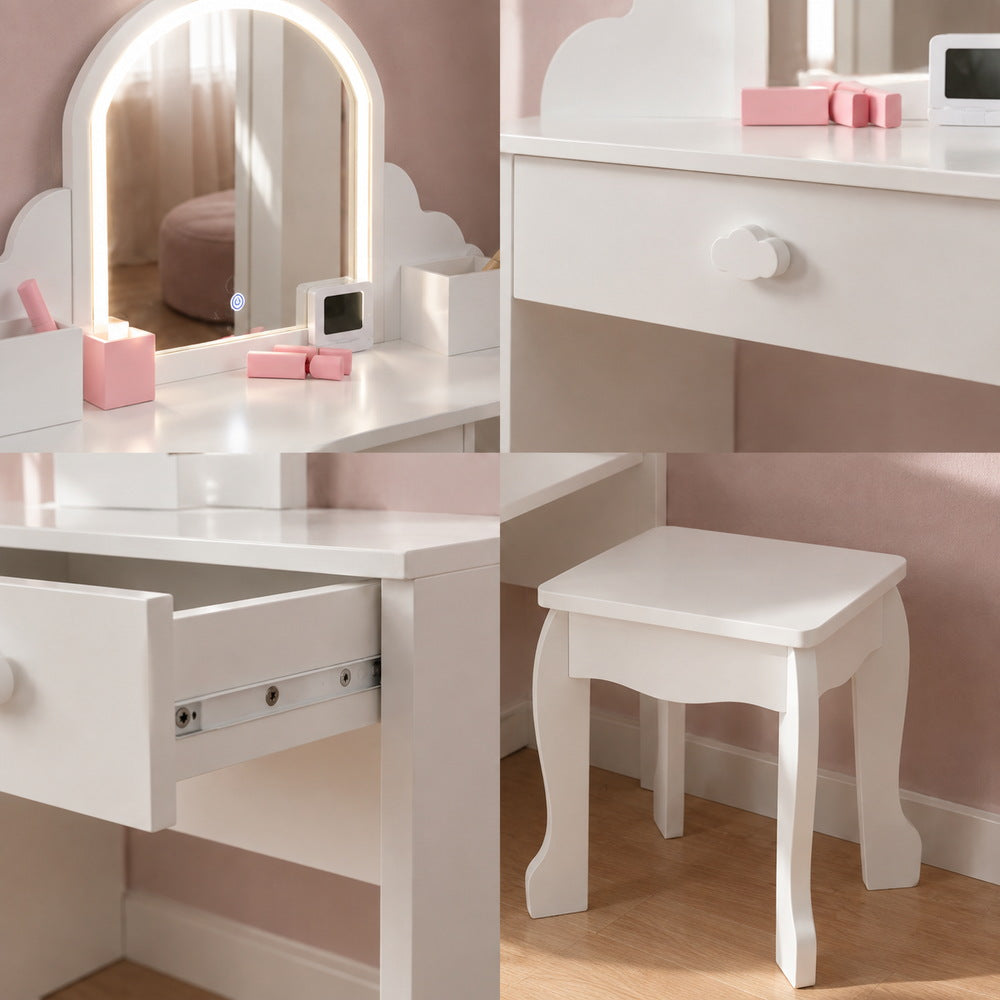 Little Dreamer Kids Vanity with Stool | Eleva regenerated |08