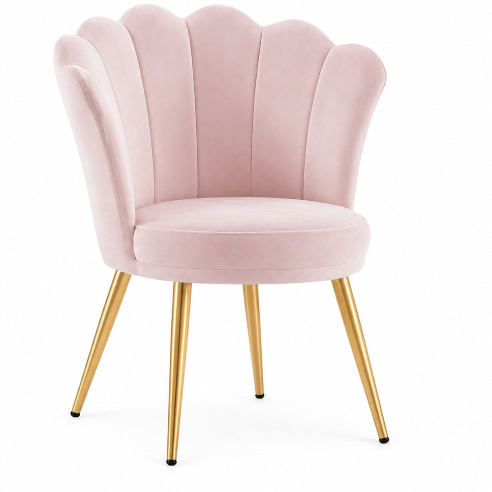 Mermaid Shell Velvet Vanity Chair | Eleva regenerated |08