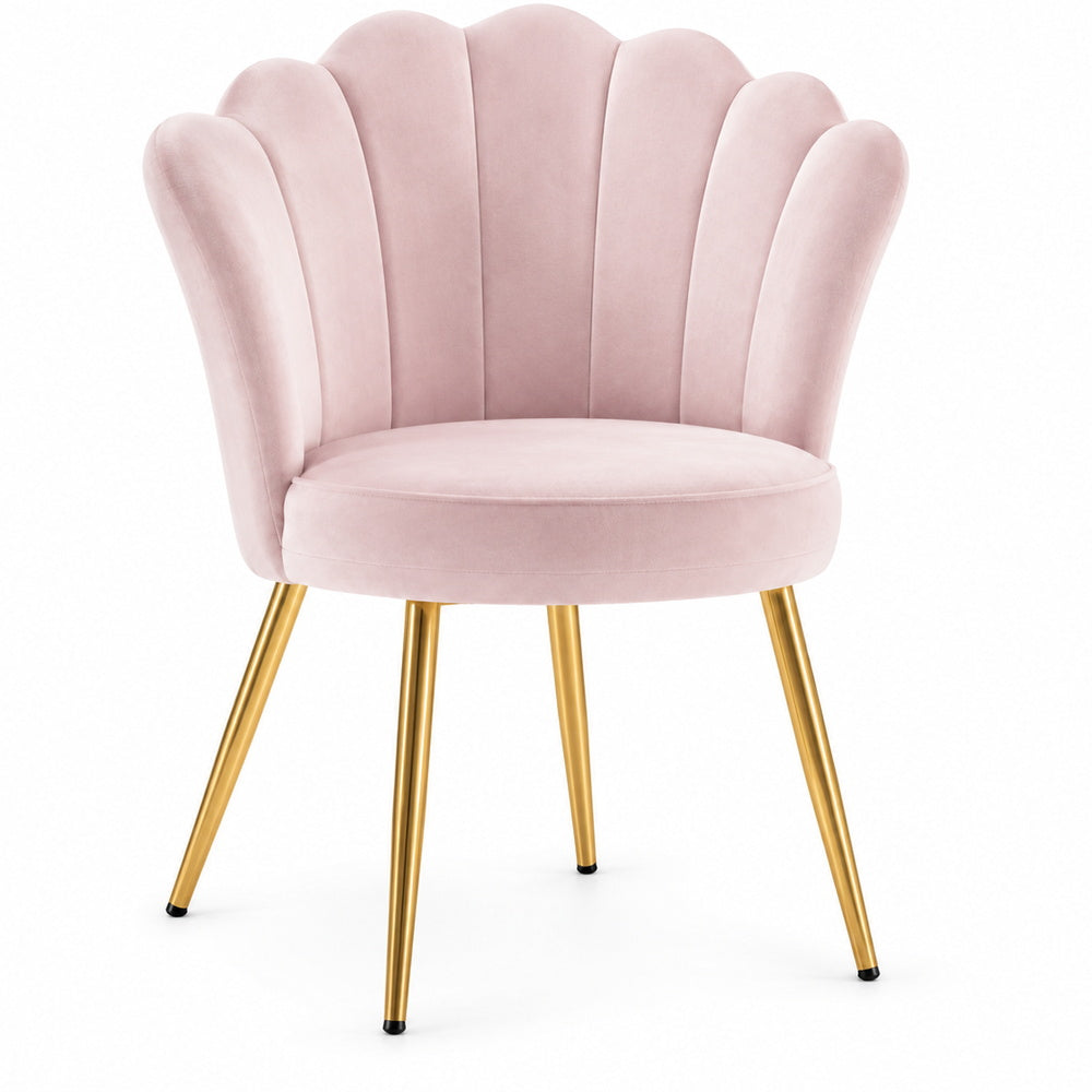 Mermaid Shell Velvet Vanity Chair | Eleva regenerated |14