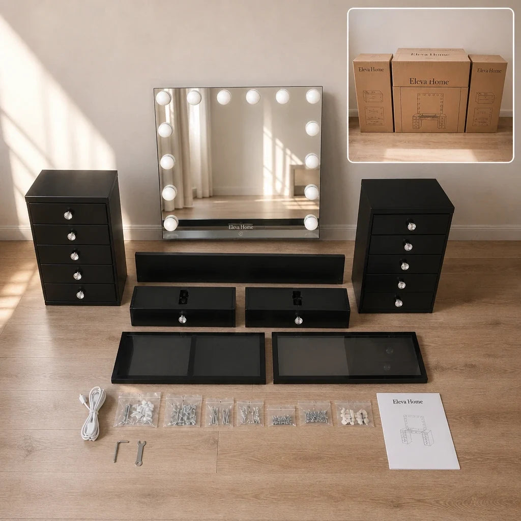 Coiffeuse Hollywood Classic - noire