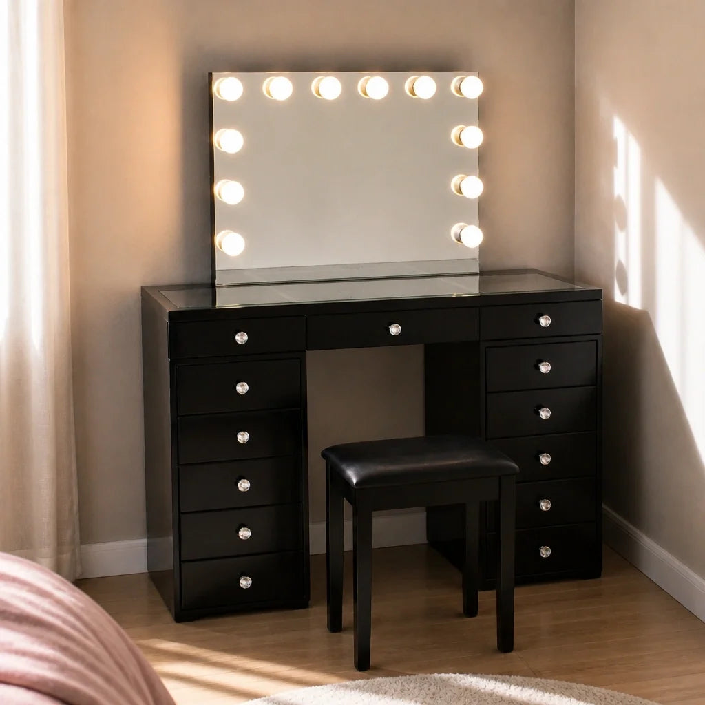 Coiffeuse Hollywood Classic - noire