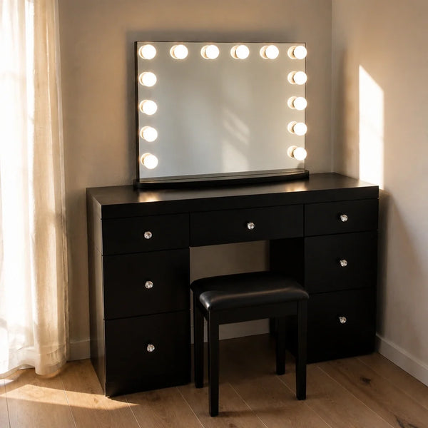 Coiffeuse Hollywood Chic - noire