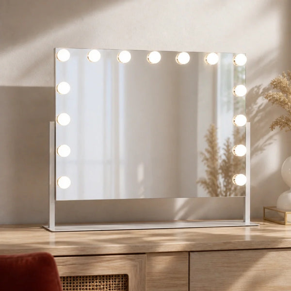 Miroir maquillage Namira orientable - blanc