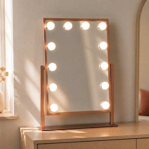 Miroir maquillage Nina - or rose