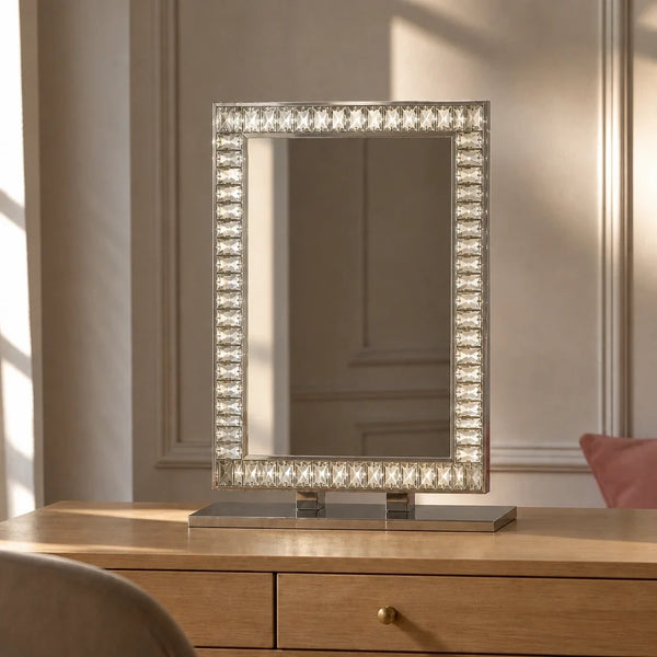 Miroir maquillage Yasmin - cristaux