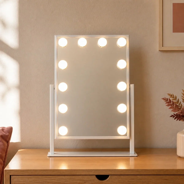 Miroir maquillage Nina - blanc