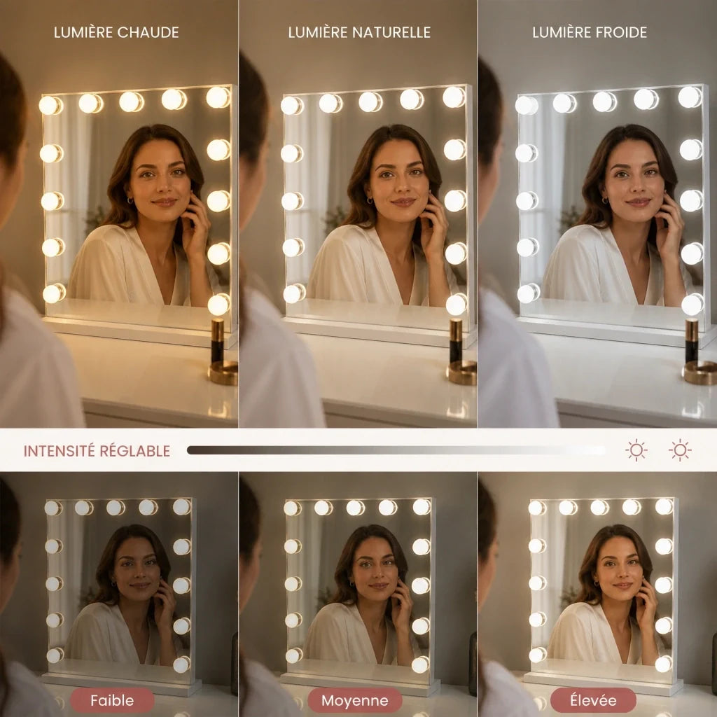 Miroir maquillage Namira - blanc