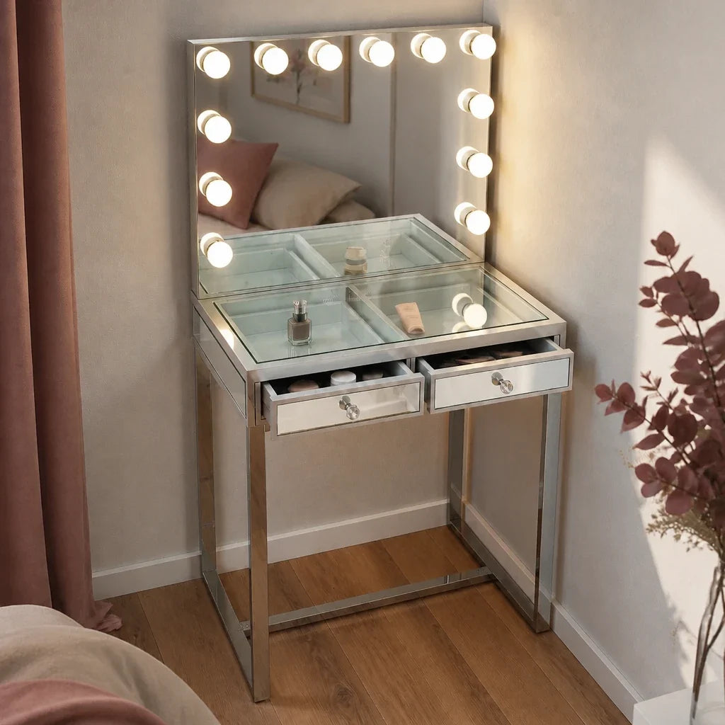 Coiffeuse Hollywood Elite - finition miroir