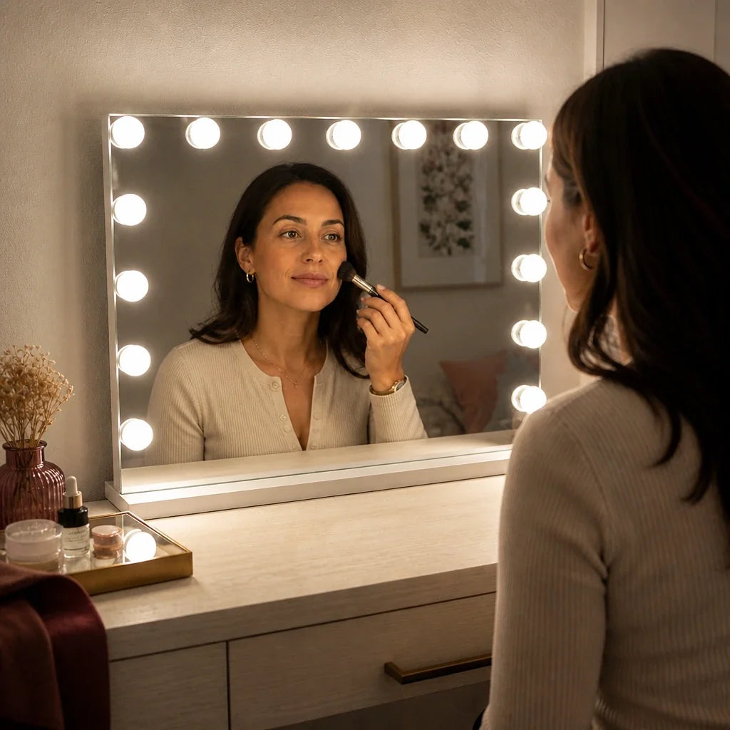Miroir maquillage Namira - blanc
