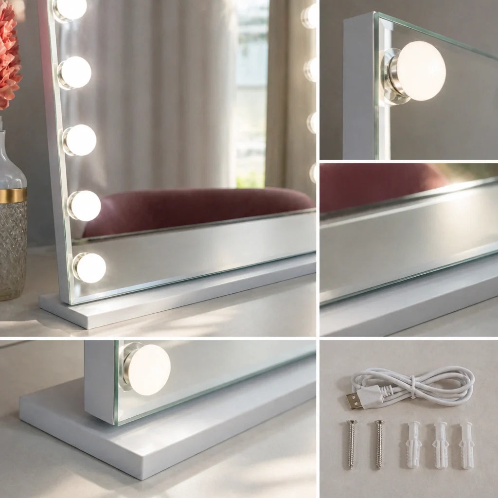 Miroir maquillage Namira - blanc