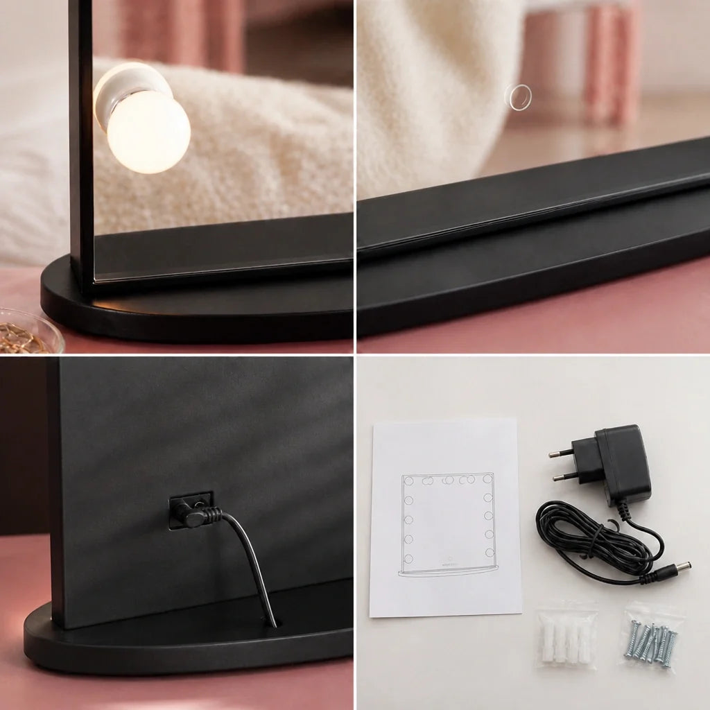 Miroir maquillage Anastasia XL - noir
