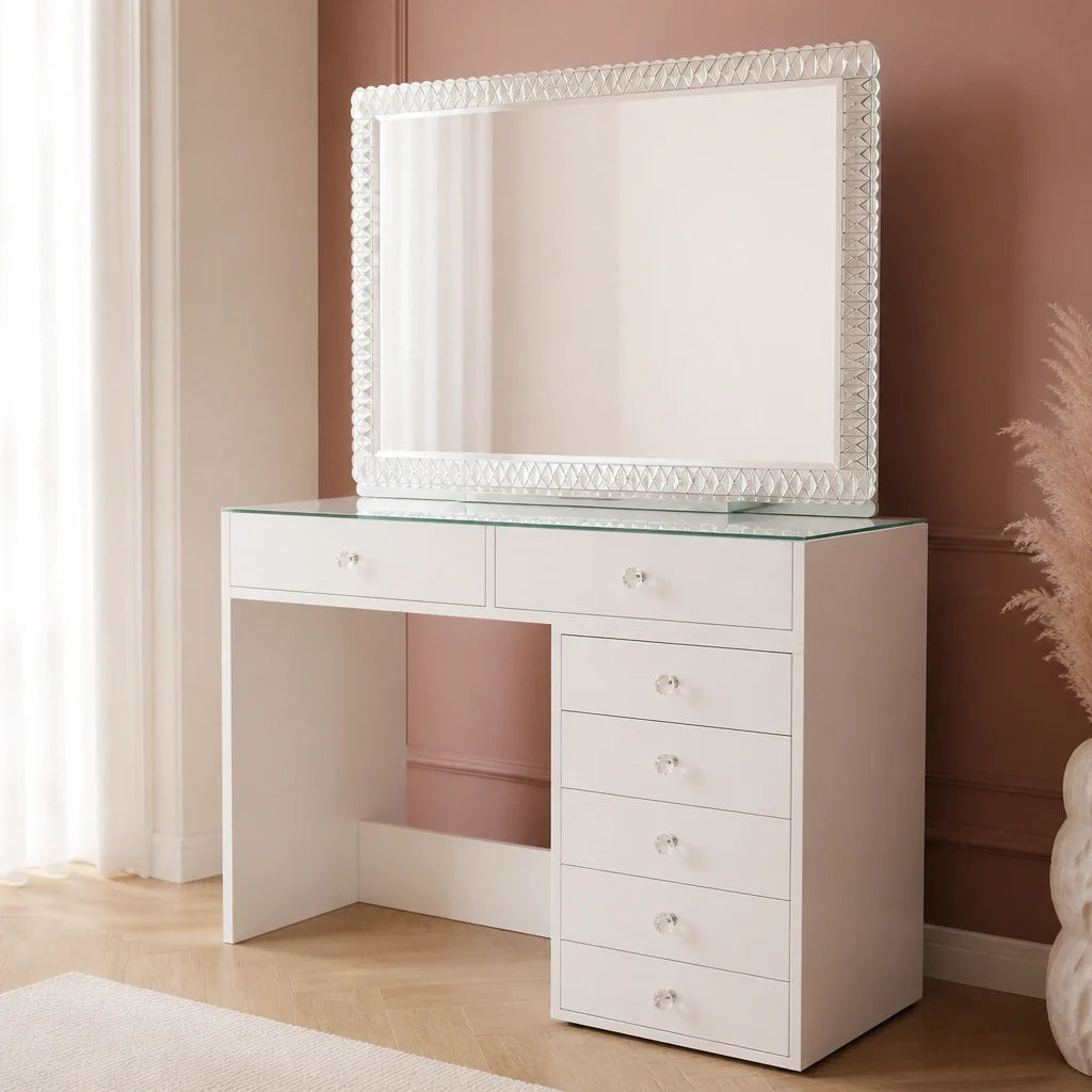 Pack coiffeuse 120 cm + miroir LED 120x80