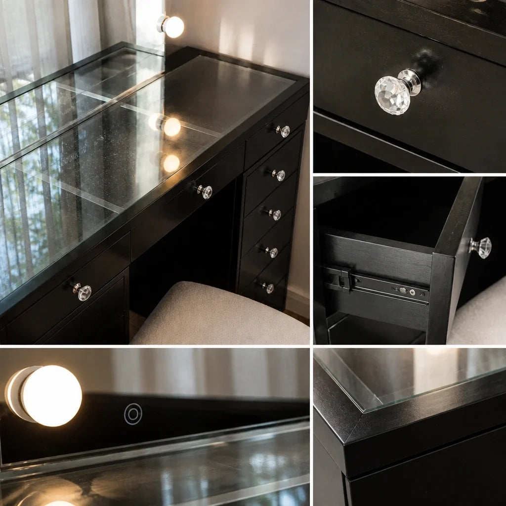 Coiffeuse Hollywood Classic - noire